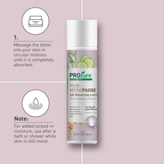 PROcure applying lotion to leg illustrating soothing relief for dry skin