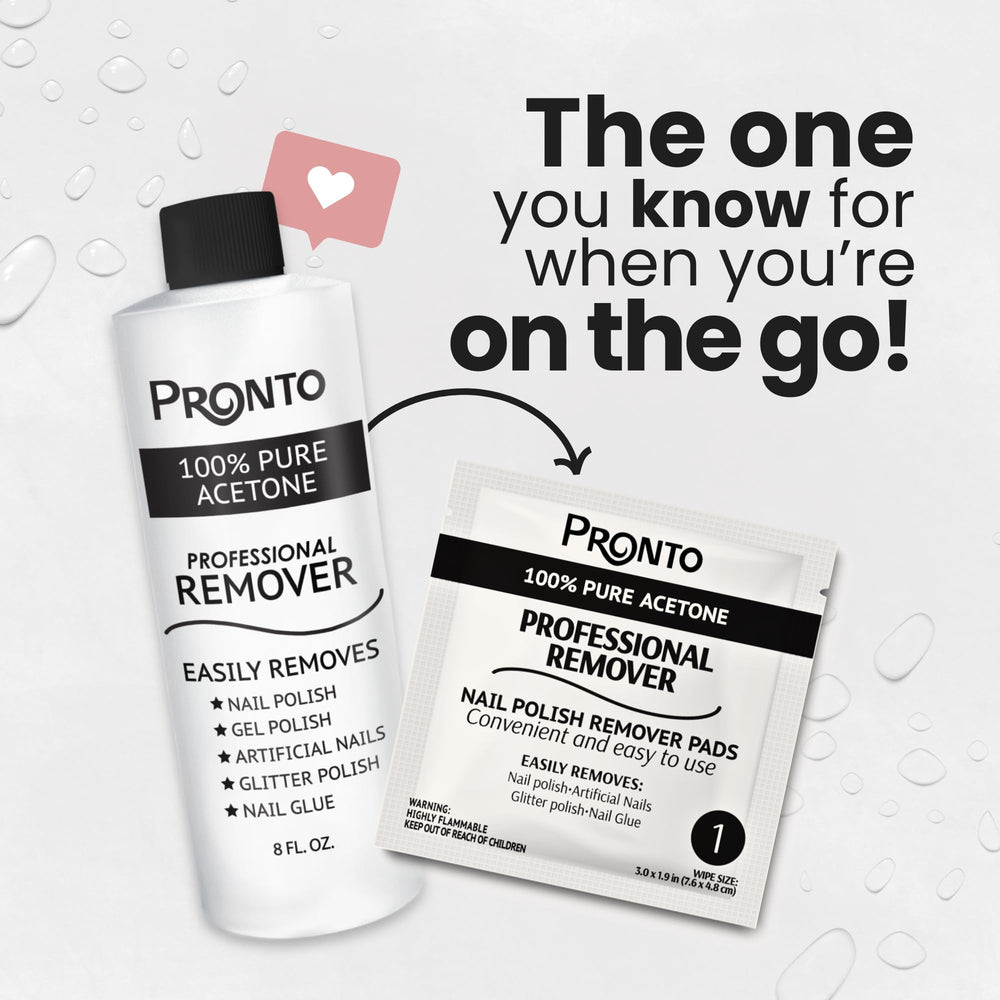 Pronto pads on a vanity in a travel kit, practical salon-and-travel convenience benefit