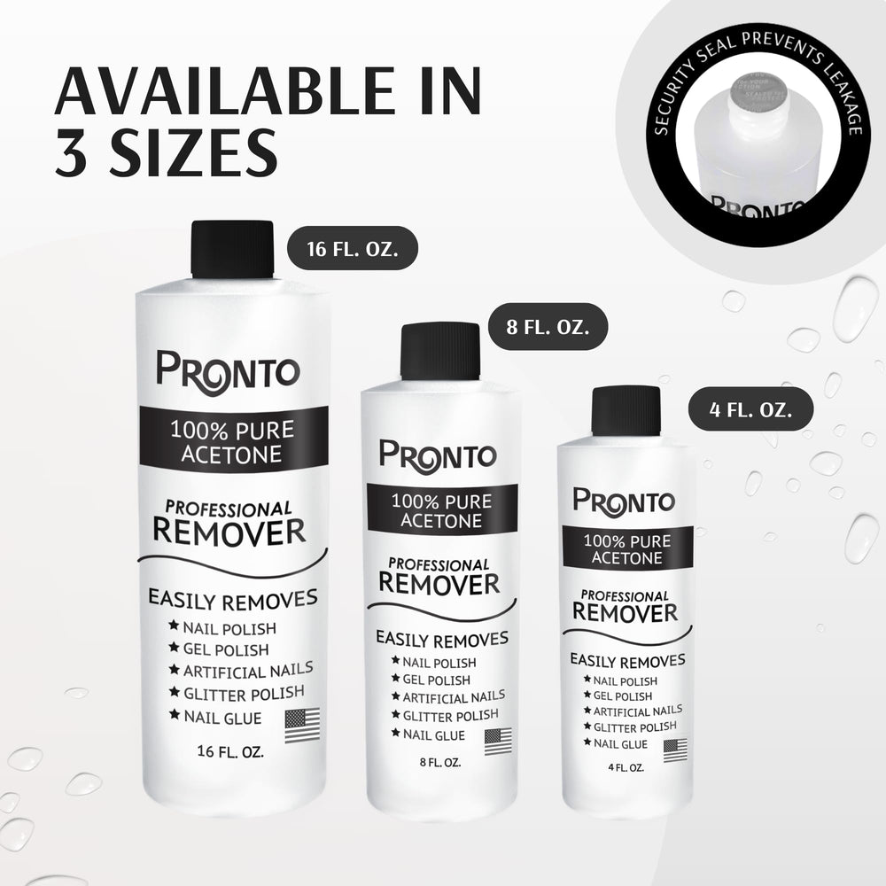 Pronto packaging label closeup showing ingredient purity and made in USA assurance