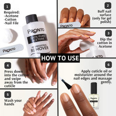 Pronto 8 oz bottle next to ruler showing compact salon size and refillable benefit