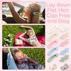 ProSuites clips securing hair in a half-up style for hands-free convenience