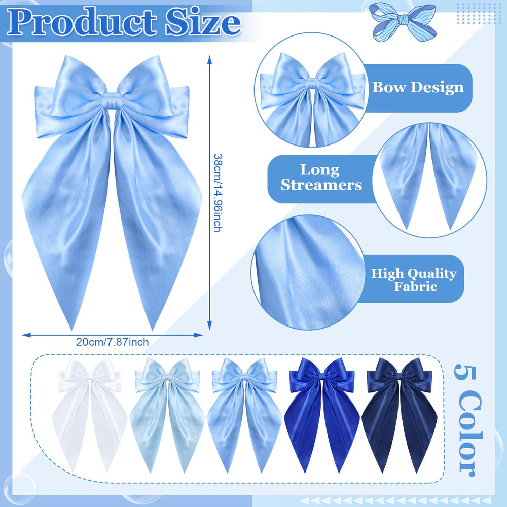 ProSuites close-up of silky satin texture on a blue bow, soft drape and elegant sheen