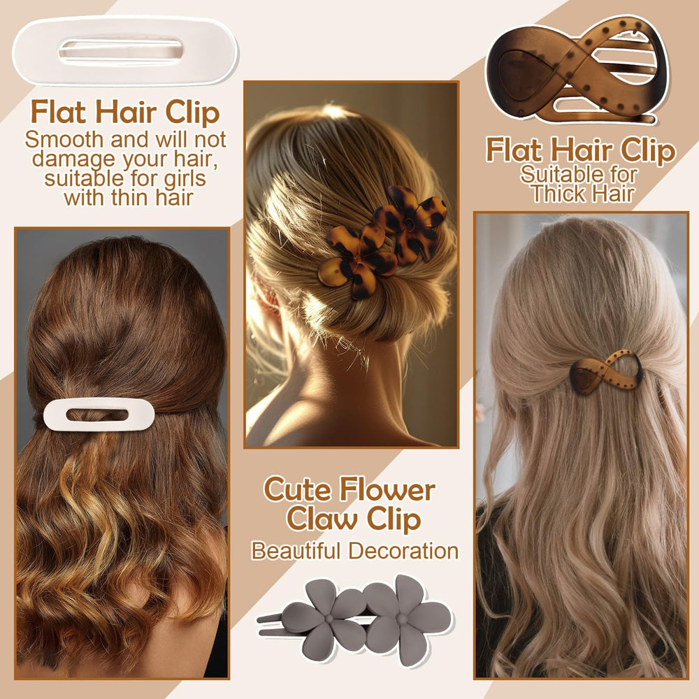 ProSuites flower-style flat clip worn in hair showing comfortable hold