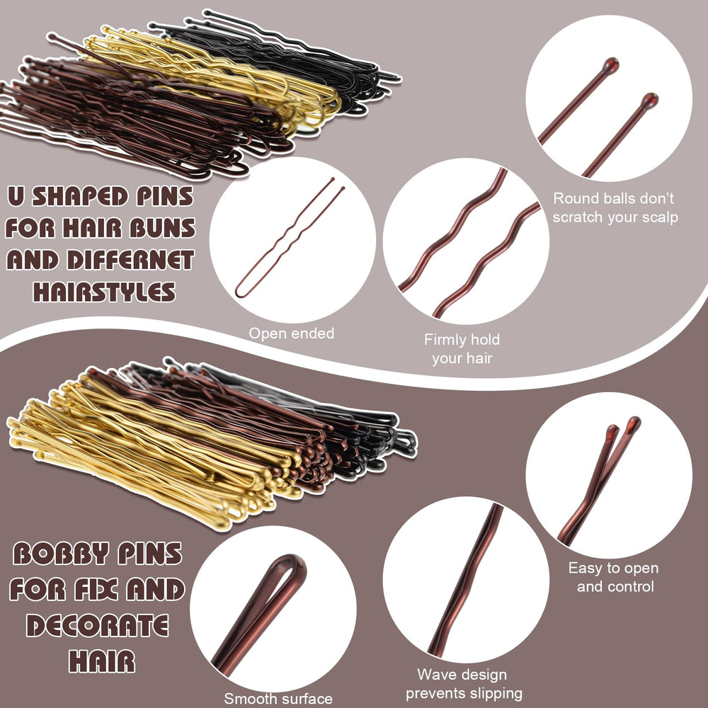 ProSuites gold bobby pin texture and finish for discreet decorative hold