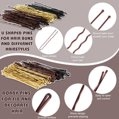 ProSuites gold bobby pin texture and finish for discreet decorative hold