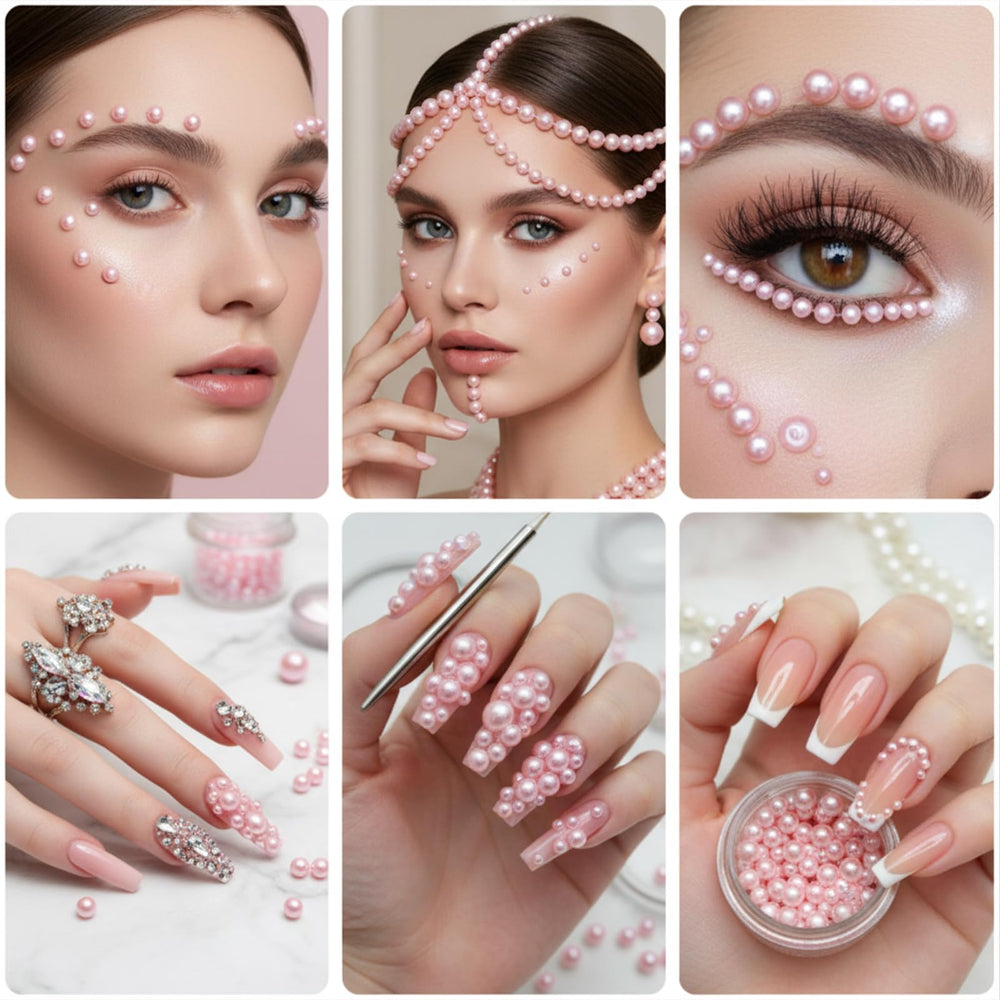Prudiut pearls on hair accessory highlighting quick styling benefit