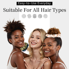 PTSHOW scrunchie holding a messy bun without creases or pulling