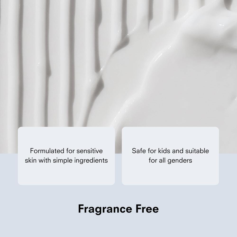 Public Goods lotion texture close-up illustrating smooth, fast-absorbing formula