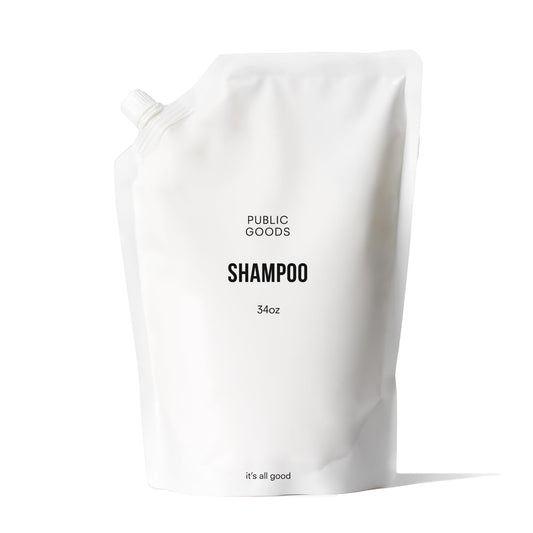 Public Goods refill front packaging showing clean label and size benefit