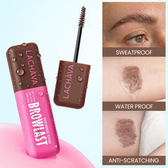 Pudaier before and after brows showing fuller, lifted natural-looking results
