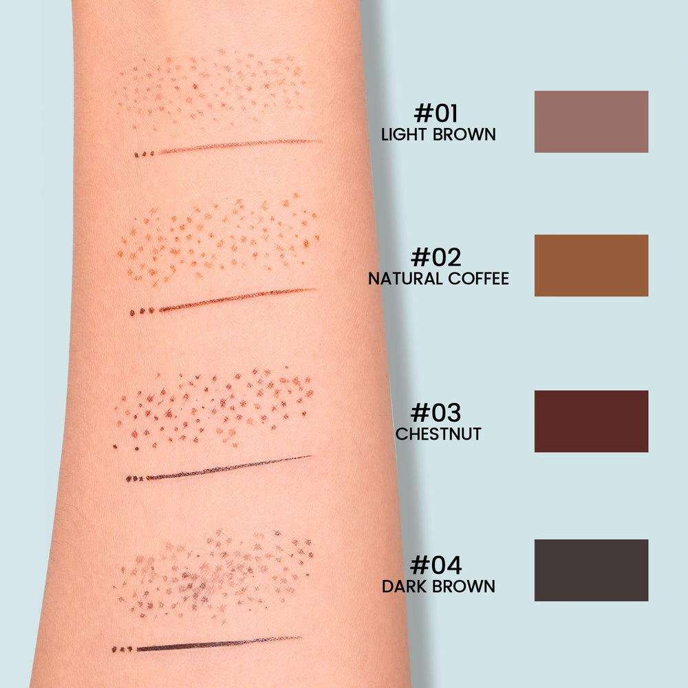 Pudaier in-use photo applying freckles to cheek for natural sun-kissed effect