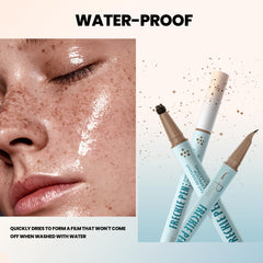 Pudaier swatches of the two included shades showing blendable color payoff