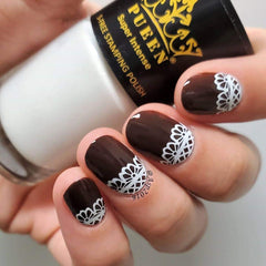 PUEEN brush stroke of Black Jack on white surface demonstrating smooth application and coverage