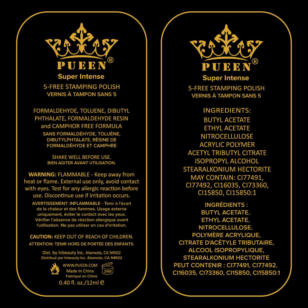 PUEEN Pure White bottle close-up highlighting opaque pigment ideal for reverse stamping