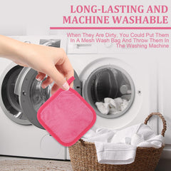Puomue towels arranged on bathroom vanity for stylish reusable skincare routine benefit