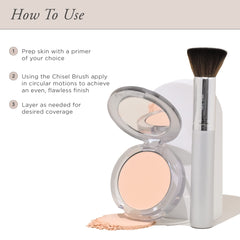 PÜR MINERALS before and after comparison showing concealing results and smoother look