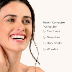 PÜR MINERALS primer applied under eye showing immediate tone correction benefit