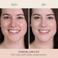 PÜR MINERALS pressed powder texture close-up shows smooth blendability