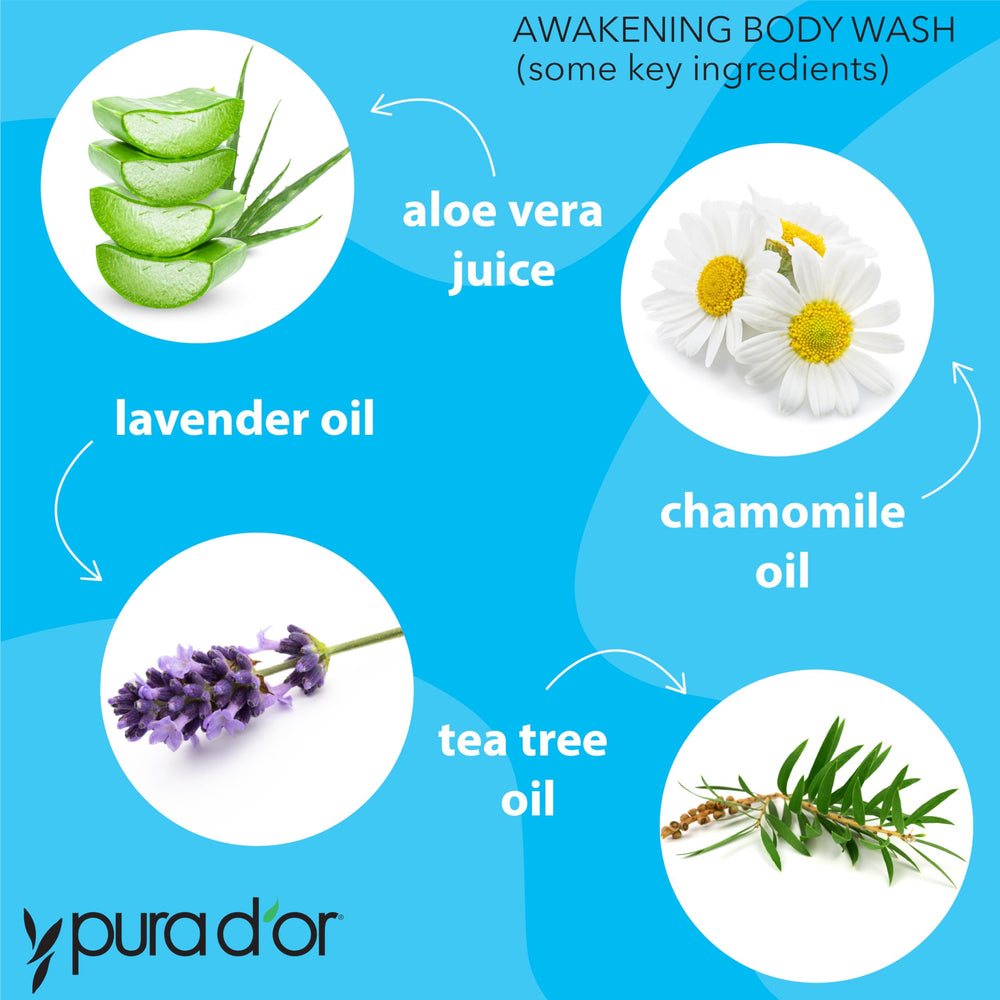 PURA D'OR creamy lather texture on palm demonstrating gentle cleansing