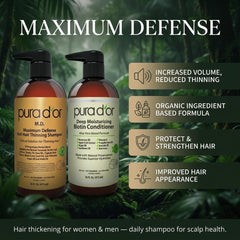 PURA D'OR conditioner cream texture demonstrating rich moisture delivery