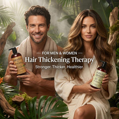 PURA D'OR lifestyle image of hair being shampooed to show improved manageability