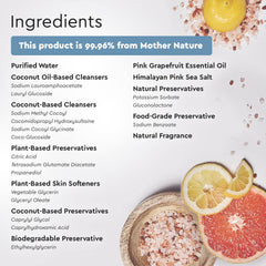 Puracy product with sea salt and citrus ingredients emphasizing freshness