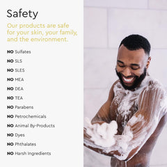 Puracy lather on loofah indicating rich foam and gentle cleansing