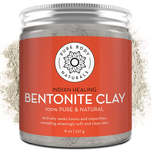 Pure Body Naturals front jar showing label and 8 oz size benefit