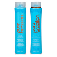 Pure Brazilian front packaging showing duo and smooth hair results