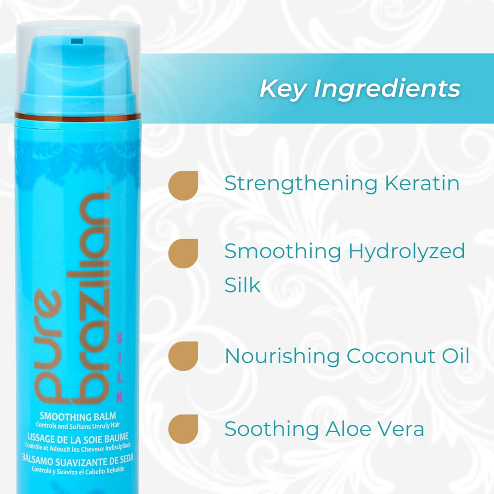 Pure Brazilian balm on palm ready to apply for smooth, manageable hair