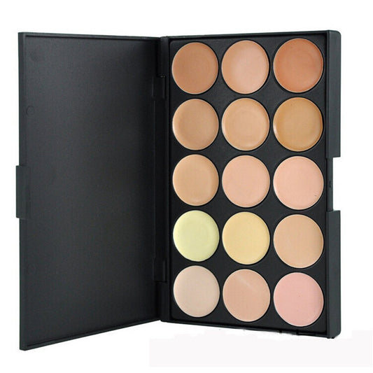 Pure Vie palette open front showing 15 shades and versatile coverage benefits