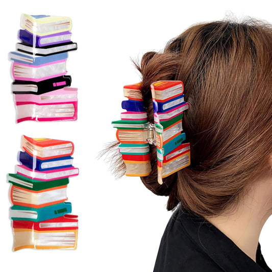 Pureadee front view of book clip shows playful school-themed design and hold