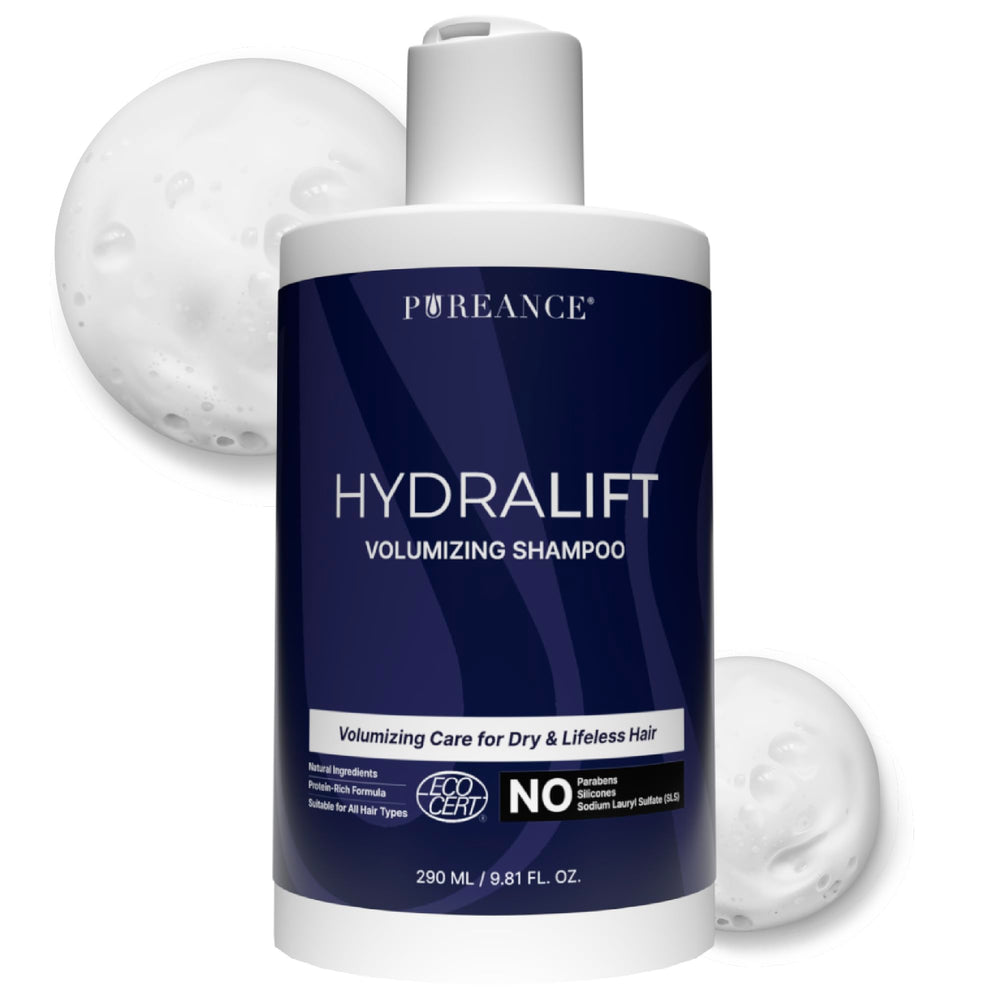 PUREANCE front bottle view showing clean packaging and volume benefit