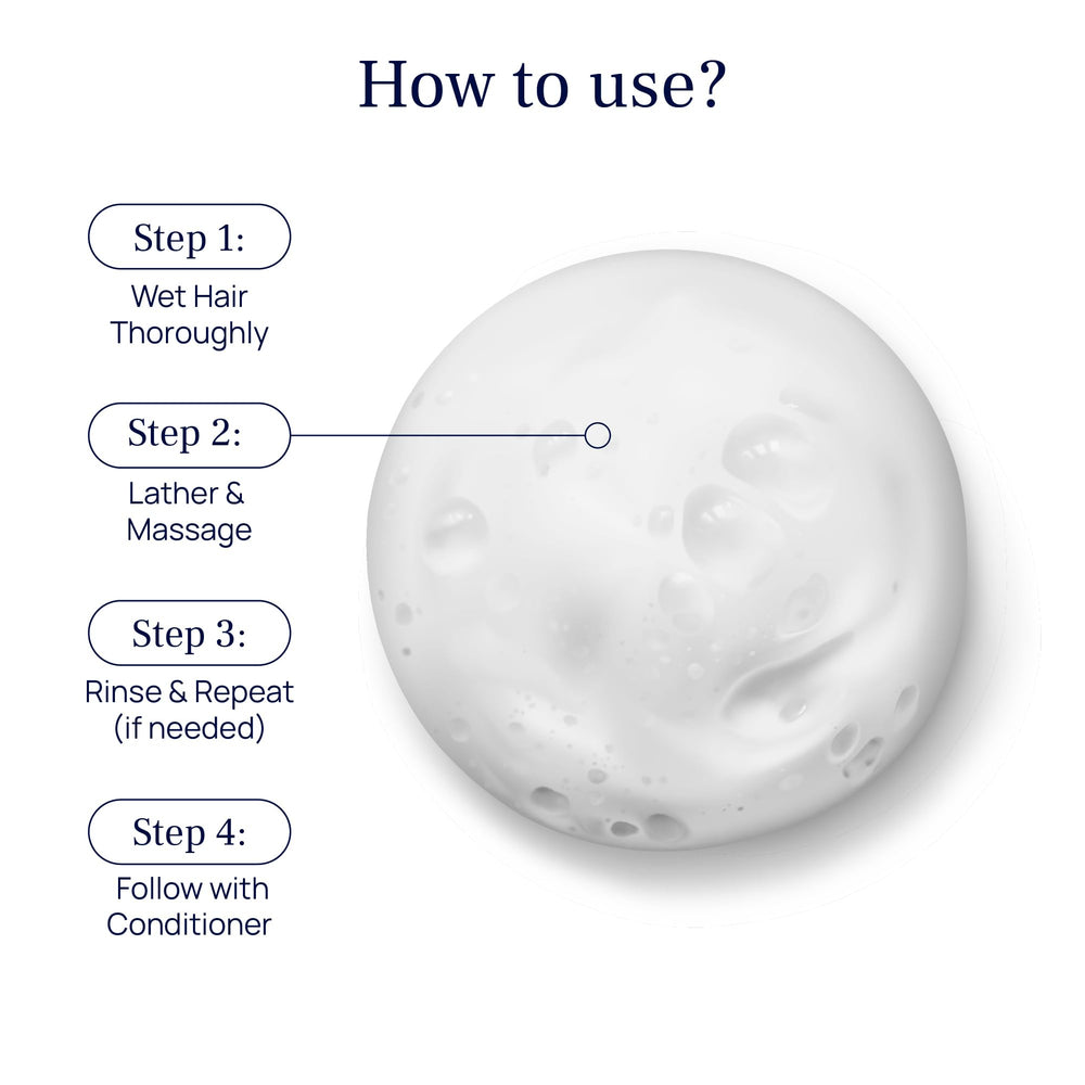 PUREANCE lather texture close-up illustrating lightweight foam and fuller hair