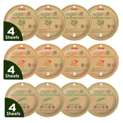 Purederm front packaging trio showing 12 vegan sheet masks benefit hydration