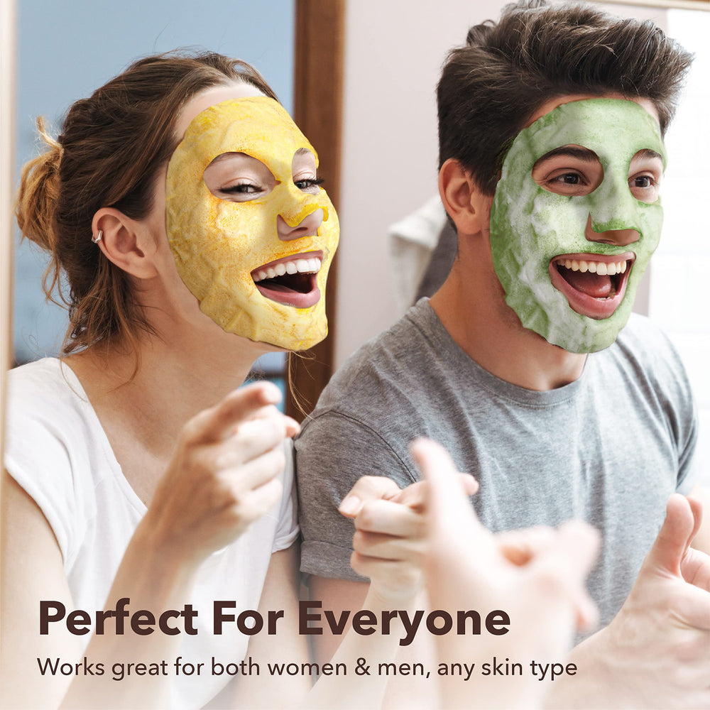 Purederm mask being applied step-by-step demonstrating easy at-home use