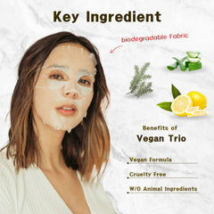 Purederm mask sheet close-up texture highlighting soft biodegradable fibers