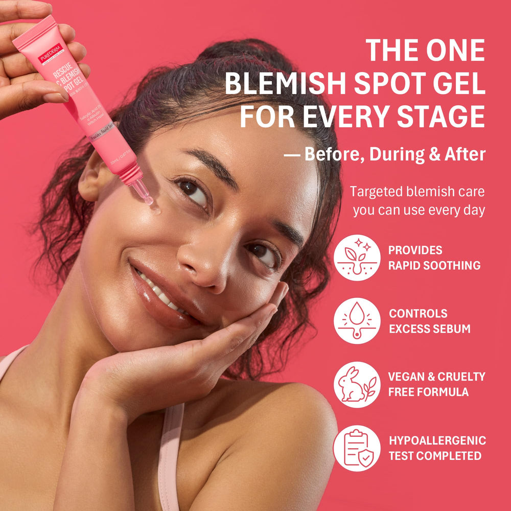 Purederm precision applicator close-up for accurate, hygienic blemish targeting