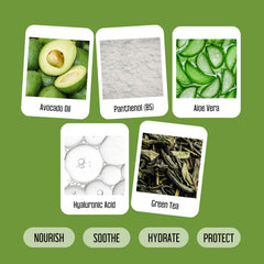 PURELID avocado and aloe display signaling nourishing, soothing ingredients