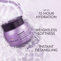 Pureology mask creamy texture close-up indicating rich hydration and smooth application