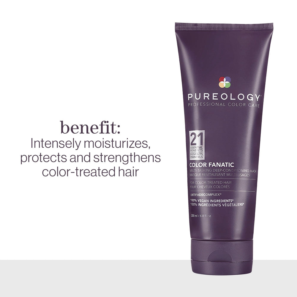 Pureology mask texture close-up highlighting creamy moisturizing benefit