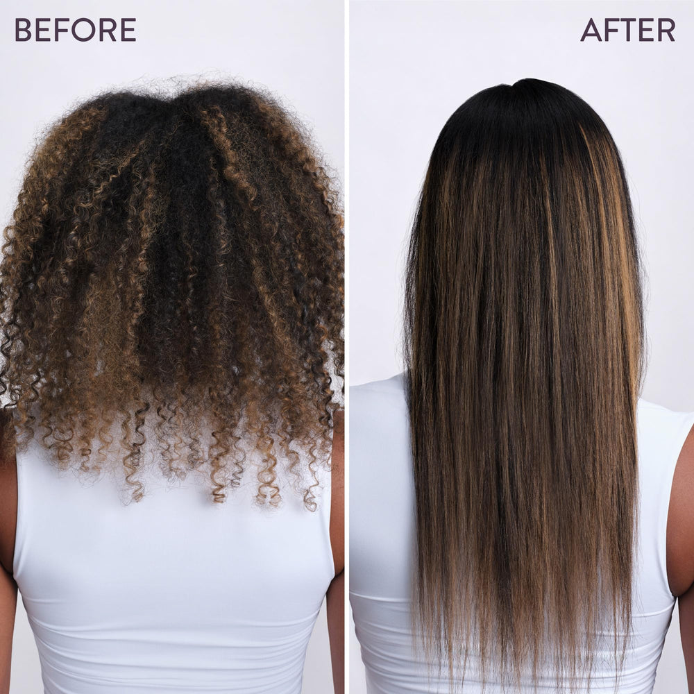 Applying Pureology shampoo in shower for smoother, manageable hair