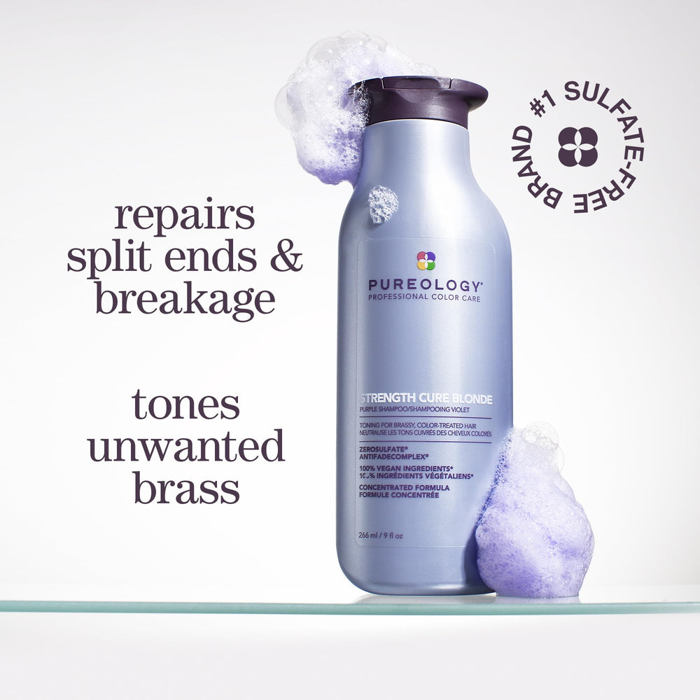 Pureology back label with usage directions and ingredient highlights