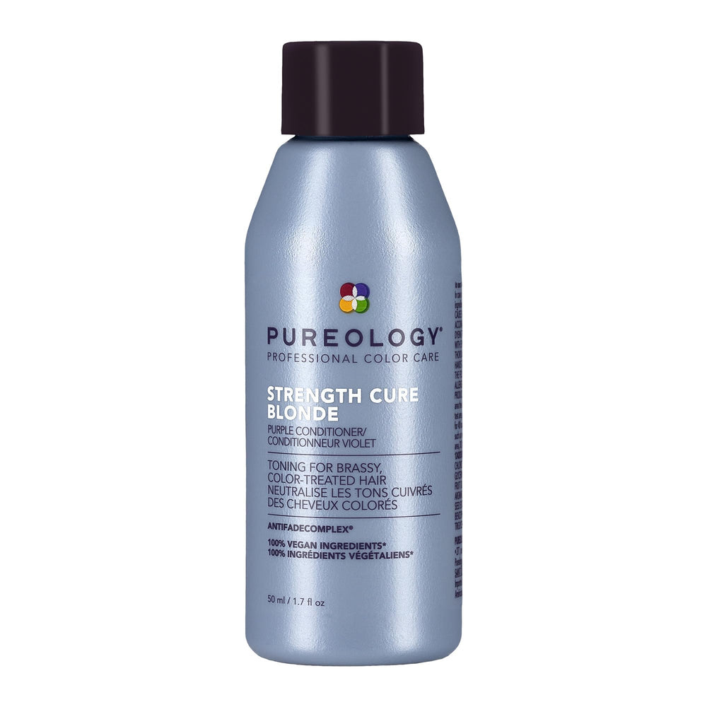 Pureology Strength Cure Blonde front packaging showing product and benefit of toning