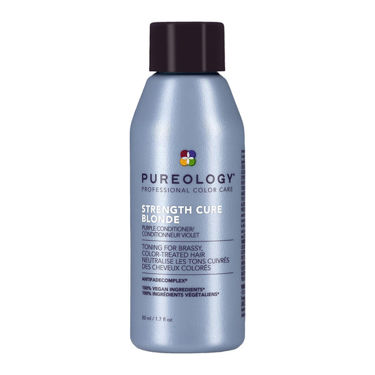 Pureology Strength Cure Blonde front packaging showing product and benefit of toning