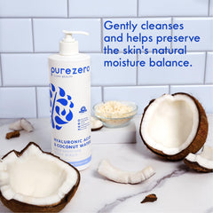 PureZero bottle staged in bathroom for refreshing daily routine benefit