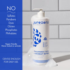 PureZero pump dispenser close-up for easy, mess-free application benefit
