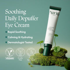 PURITO cream being applied on hand to demonstrate fast soothing and hydration
