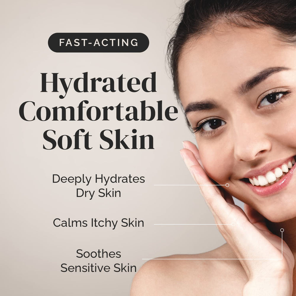 Puriya being applied to hands to soothe and hydrate dry skin
