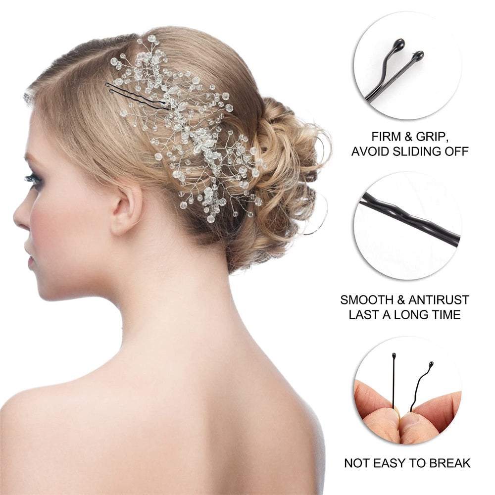 PURPLESKY pins securing a bun for secure, all-day hold in styling
